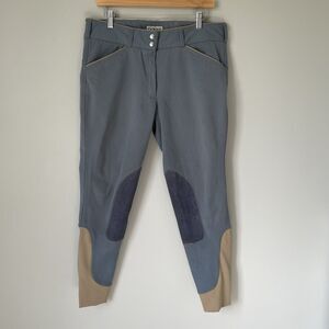 Dover Saddlery Horseback Riding Pants Equestrian Breeches Blue Tan Size 32